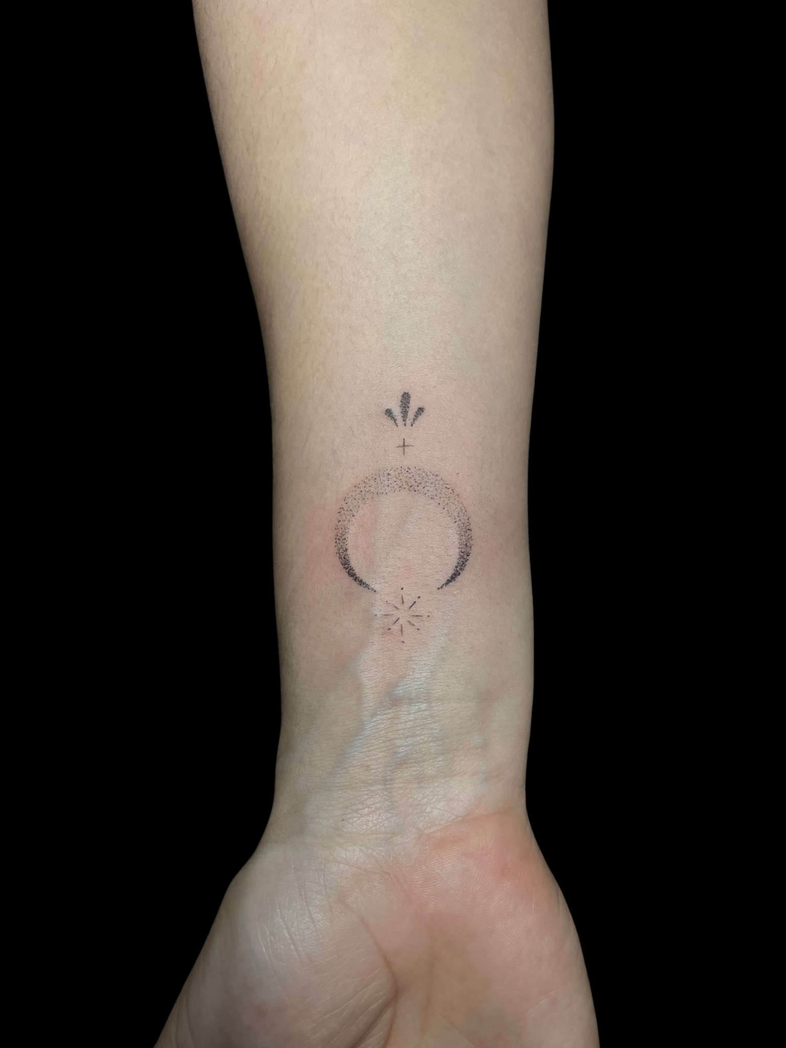 Tatouage dotwork pointillisme